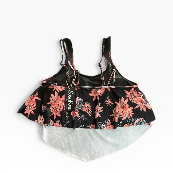 SouqFone Two Piece Bathing Suits Flounce Bikini Swimsuits High Waisted Bottom - Picture 4 of 11